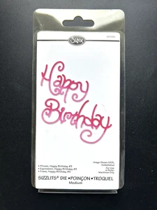 Sizzix PHRASE, HAPPY BIRTHDAY #3 Die #655180 - Picture 1 of 2