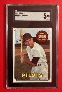 Tarjeta de béisbol 1969 Topps Mike Ferrari #83 SGC 5 grados de colección Seattle Pilots - Imagen 1 de 3