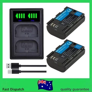 2x3550mAh LP-E6 LP-E6N Battery+Dual Charger For Canon EOS 5D 6D 60D 70D Mark III - Picture 1 of 6