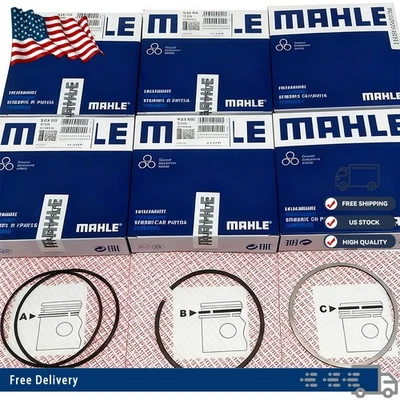 Juego de 6 anillos de pistón para BMW 325i 330Ci E46 E39 E60 E61 E83 M54B25 M54B30 2.5 3.0 Foto 1 de 2