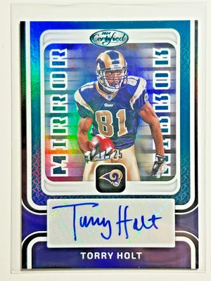 Torry Holt AUTO #/25 Certified Mirror Teal 2024 Panini Signature Autograph Rams - Image 1 of 2