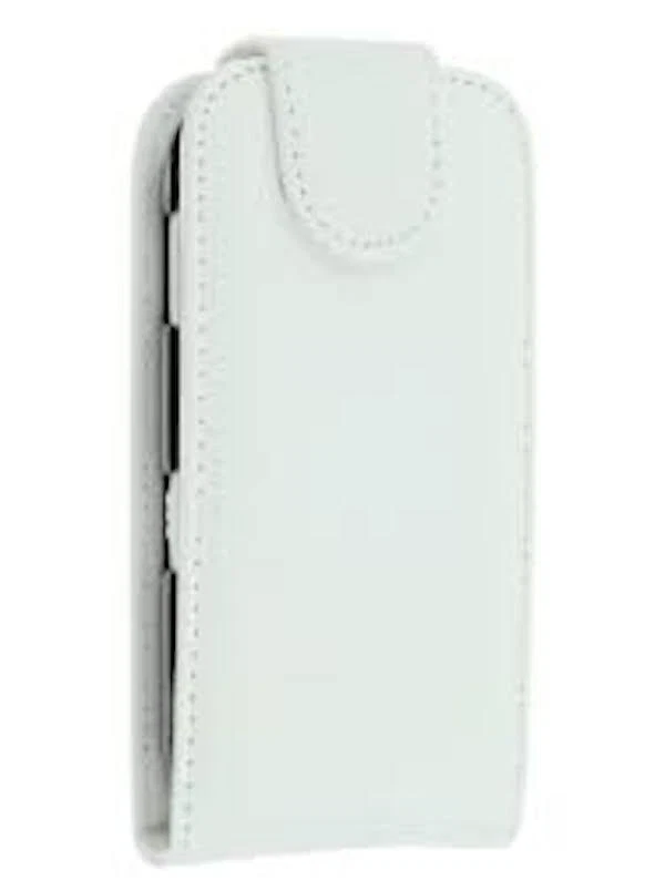 COVER CUSTODIA FLIP CASE PER NOKIA N97 32GB ECO PELLE FODERO BIANCO NUOVO - Immagine 1 di 1
