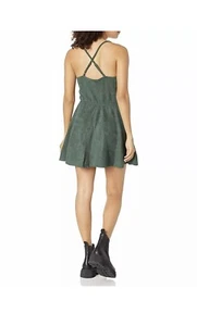KENDALL & KYLIE Girls Women's Suede Elastic Waist Strappy Dress Green Size 8/10 - Picture 1 of 2