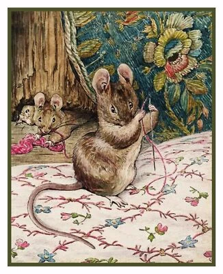 Mouse Helps the Tailor of Gloucester Beatrix Potter Counted Cross Stitch Pattern - Image 1 of 4