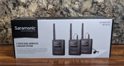 Open Box Saramonic SR-WM2100 2.4Ghz Dual Wireless Lavalier Microphone System - Image 1 of 4