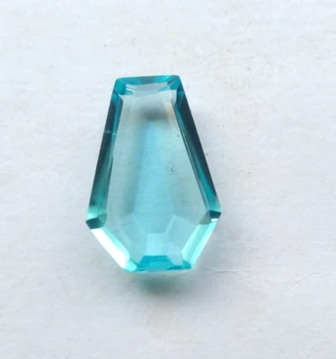 Coffin Shape Sky Blue Hydro Quartz Faceted Loose Gemstone 11 Carat 19*13*6 MM - Image 1 of 4