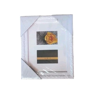 Isaac Jacob White Picture Frame For 2 Pictures Photos 3.5 x 5” New Wall Hang - Picture 1 of 12