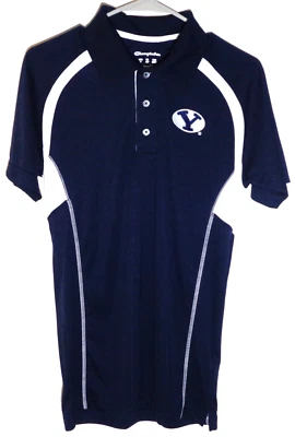 Camisa Polo Para Hombres Pequeña BYU Pumas por Champion Azul Poliéster Golf Brigham Young Foto 1 de 4