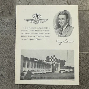 Vintage Indianapolis Motor Speedway Souvenir Brochure Program History Indy - Picture 1 of 7