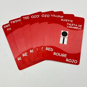 Doodle Dice 6 Red Cards 2005 Replacement Pieces Parts Spanish French - Picture 1 of 1