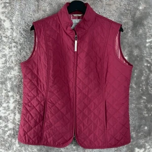 Van Heusen Womens Size L Quilted Puffer Vest Purple Zip Lined Outdoor Sleeveless - Picture 1 of 10