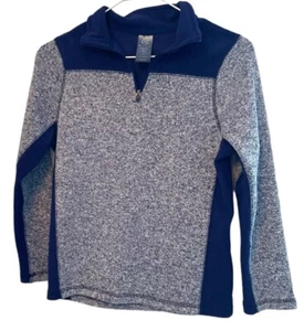 CHAMPION Sweater Youth Medium 8-10 Quarter Zip Gray - Picture 1 of 6