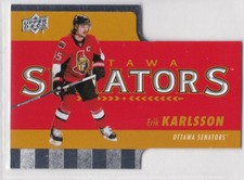 ERIK KARLSSON Die Cut Card | 2015/16 Upper Deck Tim Horton's | TH-4 SENATORS 