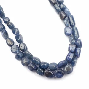 Natural Blue Sapphire Beads 8 Inch Strand 6-9 MM Beads Smooth Tumble Shape Beads - Picture 1 of 5