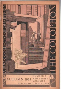 The Colophon New Series: Autumn, 1935 Volume 1 Number 2 G+ Book Collecting - Picture 1 of 1