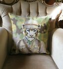 BIG CAT TIGER HUNTING SAFARI DRESSED UP TAPESTRY CUSHION PILLOW COVER ONLY    