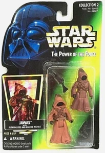 1996 STAR WARS THE POWER OF THE FORCE - JAWAS W/GLOWING EYES & BLASTER PISTOLS - Picture 1 of 1