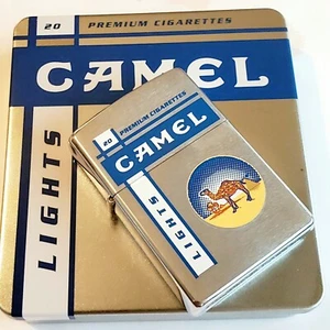Zippo Camel 20 Filters Z 504 1999 100 Made Brushed Chrome special tin & insert - Picture 1 of 15