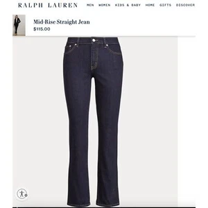 ~ Lauren Ralph Lauren 10 Jeans LRL Classic Straight Mid Rise Damen dunkelblau - Bild 1 von 16