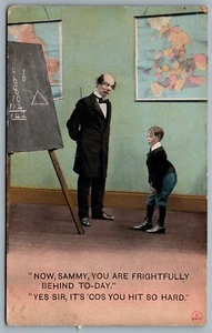 Postcard Comic c1911 Now Sammy, You are Freighfully Behind Today... - Bild 1 von 2