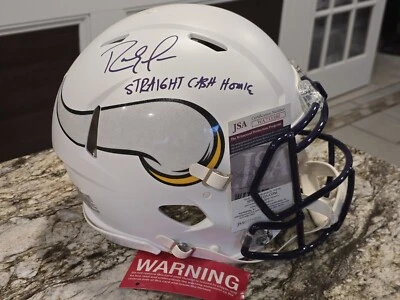 Randy Moss Autographed Vikings Matte Authentic FS Helmet Insc Jsa  W*Purple Ink - Image 1 of 4