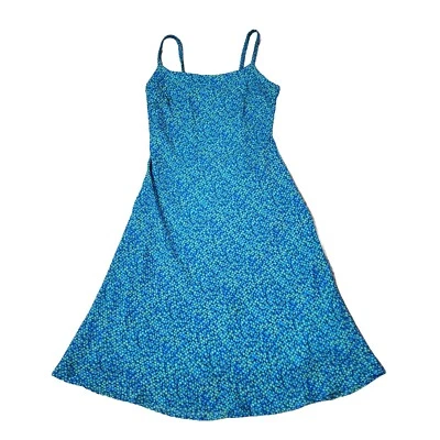 Believe Georgette Vestido Solero Midi de Gasa Talla 12 Correas de Espagueti Verano De Colección Y2K Foto 1 de 4