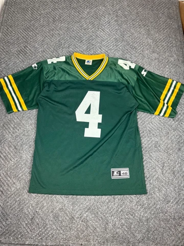 Vintage Starter Brett Favre Green Bay Packers Jersey Mens 48 Green NFL Adult Cover