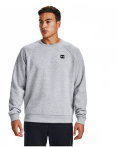 XXL Under Armour Men's UA Rival Fleece Crew Mod Grey Light Heather - Picture 1 of 7