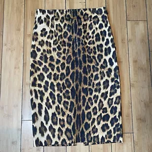 Zara Woman Leopard Cheetah Animal Print Stretchy Pencil Skirt Women's Size XS - Picture 1 of 5