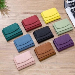 Coin Bag Buckle Wallet Women Rfid Wallet ID Card holder Short Purse Coin purse - Picture 1 of 22