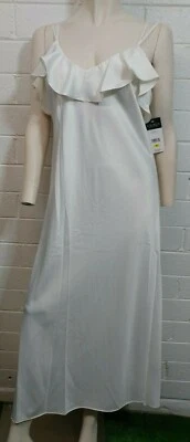 NWT LAUREN RALPH LAUREN SATEEN NIGHTGOWN SEXY STRAPY SLEEPWEAR Size M IVORY - Image 1 of 4