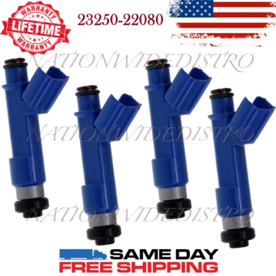 4 件原始设备制造商 Denso 燃油喷射器适用于 04-08 丰田卡罗拉 Matrix Pontiac Vibe 1.8L I4 — 第 1/4 张图片