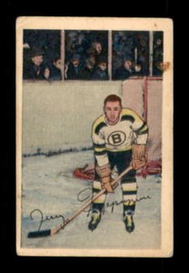 1952-53 Parkhurst #73 Jerry Toppazzini VG/VGEX RC Rookie Bruins UER 542887
