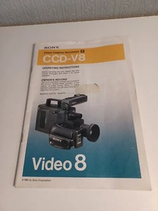 Sony Video Camera Recorder MANUAL  Video 8 CCD-V8 - Picture 1 of 4