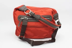 Sondra Roberts Nylon Shoulder Bag Burnt Orange Zippered - Picture 1 of 9