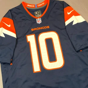 New w/ Defect Nike Bo Nix Denver Broncos Navy NFL Game Jersey Men's Sz M $130 - Picture 1 of 11