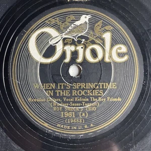 10 Zoll 78 U/min - Roy Smecks Trio - When It's Springtime in the Rockies/Oriole 1961 - Bild 1 von 4