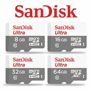 SanDisk Micro SD Card 128GB 64G 32G 16G Ultra Class10 Mobile Phone Tablet Memory - Picture 1 of 8