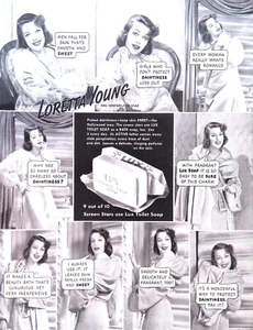 Pubblicità Stampa Sapone 1939 Lux Soap Loretta Young Proteggi la Via Hollywood 11x14 - Foto 1 di 5