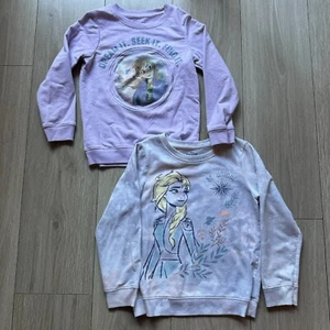 Girls Lot 2X Disney Frozen Elsa Crewneck Sweatshirts Disneyland Shirt size 7 - Picture 1 of 10