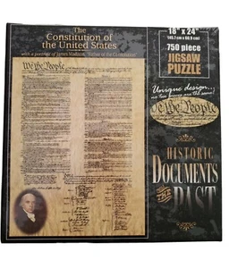 Historic Documents of the Past  Puzzle The Constitution of United States NIB - Picture 1 of 8