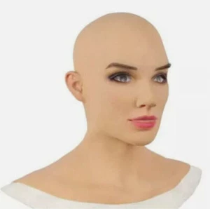 Halloween Latex Maske Realistisches weibliches Frauengesicht für Crossdressing - Bild 1 von 6