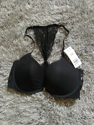 Sujetador Gilly Hicks negro push up con aros cierre frontal talla 34C nuevo con etiquetas Foto 1 de 4