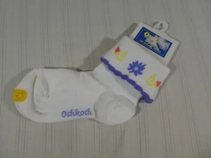 Oshkosh Bgosh Vintage NOS Socks Size 7.5-9 Floral Girls E1 - Picture 1 of 8