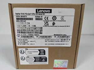 Lenovo ThinkPad 1TB M.2 PCIe Gen4 OPAL 2242 Internal SSD (4XB1K26775) - Picture 1 of 4