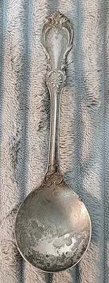 Cuchara cuchara cuchara salsa plata esterlina REED & BARTON BORGOÑA pátina pesada 47,8 g de colección Foto 1 de 4