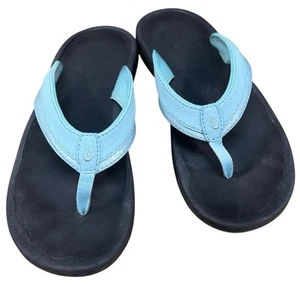 Olukai Ohana W Sea Glass Thong Sandals Light Blue Straps Womens Size US 7 EUR 37 - Picture 1 of 13