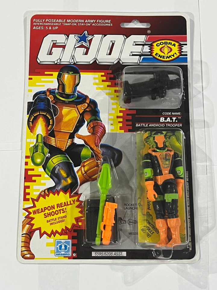 1991 GI JOE ARAH COBRA *COBRA BAT* FIGURE 100% COMPLETE FIGURE SEALED MOC AFA IT - Image 1 of 4