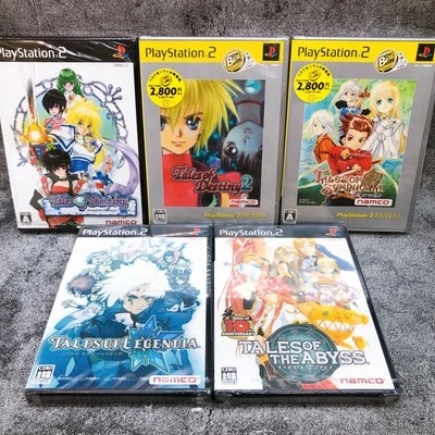 PS2 Set of Tales of Abyss & Legendia & Symphonia & Destiny 1 & 2 Game Sealed New - Image 1 of 4