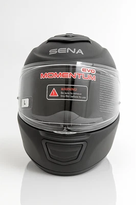 Capacete Sena Momentum Evo com interfone de malha capacete preto fosco - Imagem 1 de 4